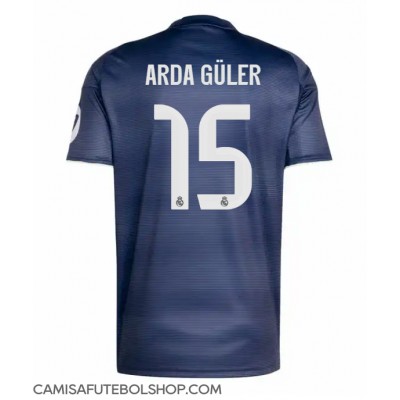 Camisa de time de futebol Real Madrid Arda Guler #15 Replicas 2º Equipamento 2025-26 Manga Curta Camisa de time de futebol Real Madrid Arda Guler #15 Replicas 2º Equipamento 2025-26 Manga Curta